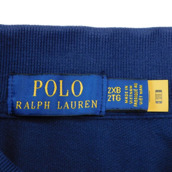 Polo Ralph Lauren Navy Blue Polo with Embroidered Polo Players | GUC | 2XB - Picture 6 of 8